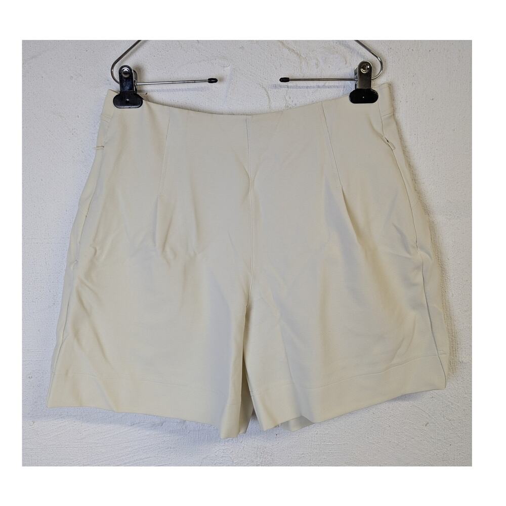 Neiwai Breeze High Waist Bermuda Shorts Womens 6 Ivory Tofu Golf Preppy New